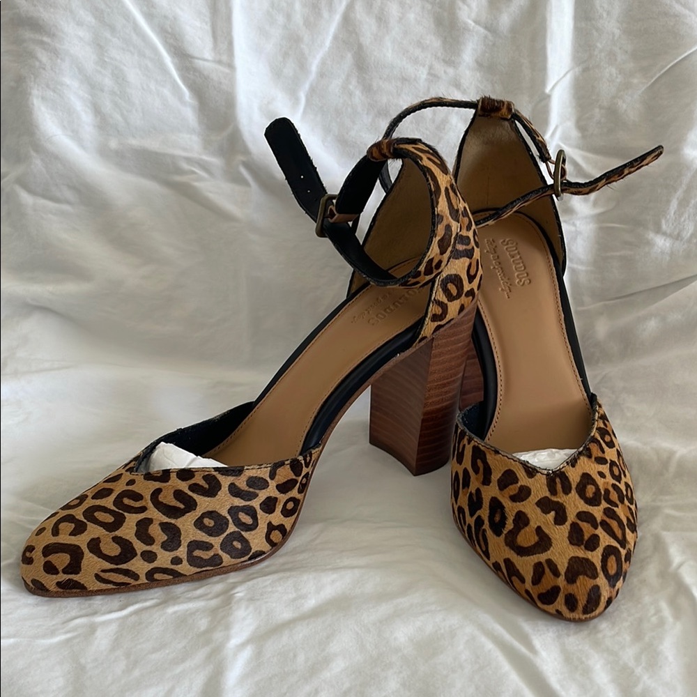 Soludos Leopard Print Block Heel Women's Shoes